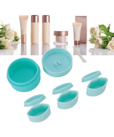 Silicone Cream Jars with Spoon Refillable Empty Travel Silicone Makeup Containers Portable Leakproof 12ml for Women for Outdoor (Light Blue) - Buy Online on GoSupps.com