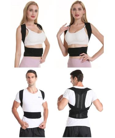 Full Back Posture Correction Support Brace Upper and Lower Back Pain Relief Thoracic Kyphosis Rounded Shoulders Straightener Shoulder Waist Strap (Size : 2XL) (X) (Large) - Buy Online on GoSupps.com