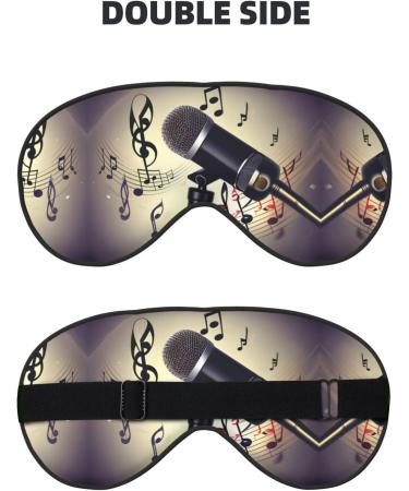 Microphone with Music Note Mask for Relaxation | Adjustable Soft Blindfold for Deep Sleep & Travel - Buy Online on GoSupps.com