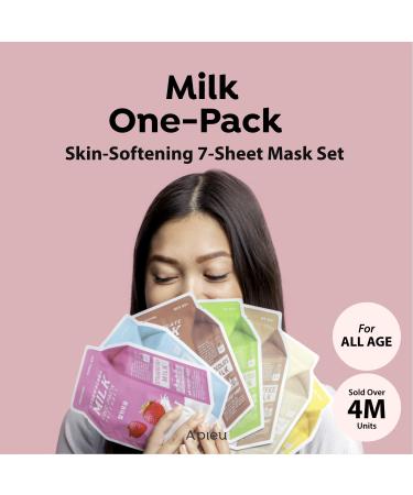 A'pieu Milk Sheet Mask Variety Pack - Hydrating and Brightening Korean Skincare for Normal to Dry Skin - Buy Online on GoSupps.com