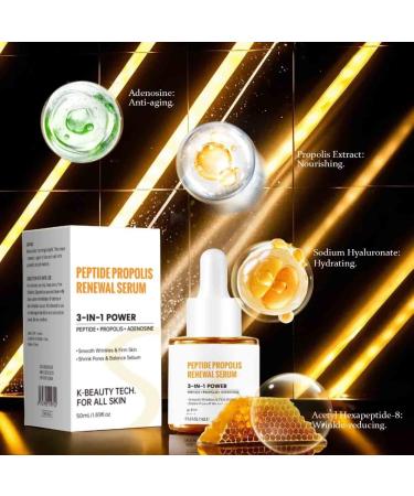 2PCS Peptide Propolis Face Serum Reduce Dryness Firming Lifting Renewal Smoothing Nourishing Repair Damaged Skin Essence  - Buy Online on GoSupps.com