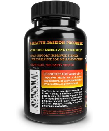 Horny Goat Weed & Maca Extract Capsules | 1050mg | Performance & Stamina Support | Non-GMO GMP Certified - Buy Online on GoSupps.com