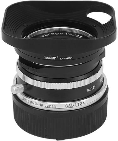 Haoge Square Metal Lens Hood for Voigtlander 35mm f2 Ultron & 21mm f3.5 Color Skopar - Hollow Out Design - Buy Online on GoSupps.com