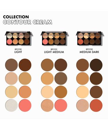 Ruby Kisses 3D Contour Artist Cream Palette - Light Medium | Enhance Your Features with Precision - Buy Online on GoSupps.com