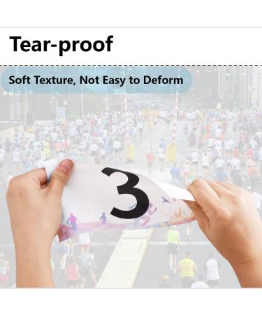 JEELAD Running Bib Competitor Numbers 1-100 | Tearproof Waterproof Tags for Marathon Races with Safety Pins | Colorful Sports Competition Events - Buy Online on GoSupps.com