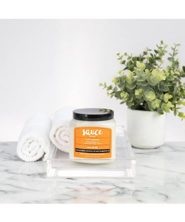 SAUCE BEAUTY Crème Brulee Curling Custard - Curl-Defining Cream for Wavy-Coily Hair | 10.5 Fl Oz | Moisturizing Formula with Cocoa Butter Coconut Oil & Tangerine Oil - Buy Online on GoSupps.com