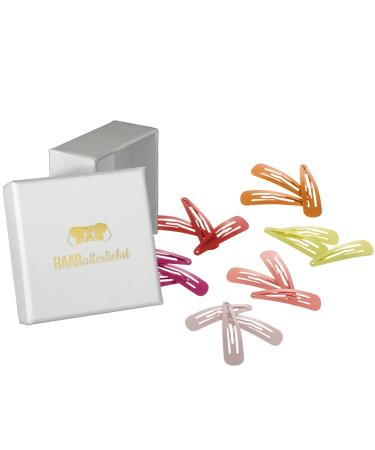 HAARallerliebst hair clips (18 pieces | Summer Vibes | 5 cm) including box for storage (box color: white)