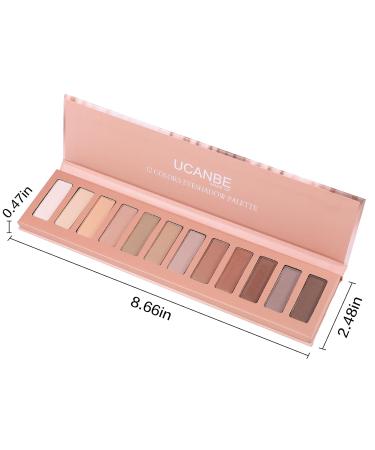 Ucanbe Eyeshadow Palette - 12 High Pigment Colors Matte & Shimmer Waterproof Makeup with Brush - Buy Online on GoSupps.com