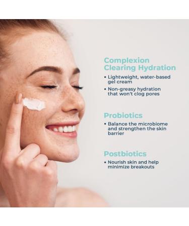 VitaMedica Clear Skin Probiotic Moisturizer - Hydrating Water-Based Gel Cream with Hyaluronic Acid & Squalane for Clear Skin - Buy Online on GoSupps.com