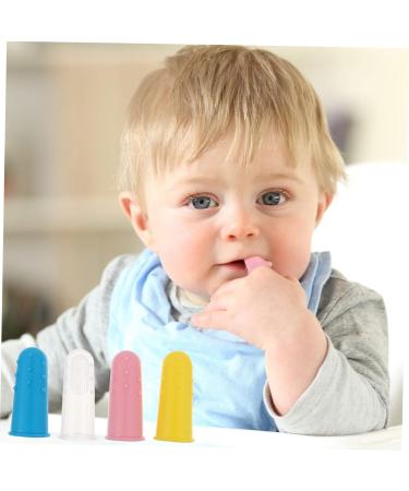 Minkissy 8 Pack Silicone Toothbrushes for Kids - Finger Brushes for Oral Care Colorful and Fun Cleaning Toys - Buy Online on GoSupps.com