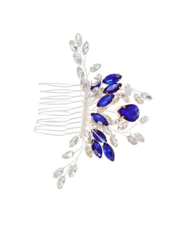 Angoily Bridal Hair Comb Tiara Hair Teasing Comb Hair Decor Accessory Pearl Tiara Wedding Hair Comb Bridal Headdress Golden Hair Accessories Western Style Rhinestones Bride