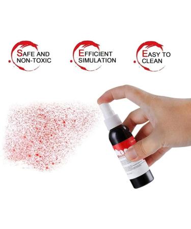1.06 oz Go Ho Blood Splatter Fake Blood Spray for Halloween Costume Cosplay - Washable Body Paint for Zombie, Vampire, Clown Makeup - Buy Online on GoSupps.com