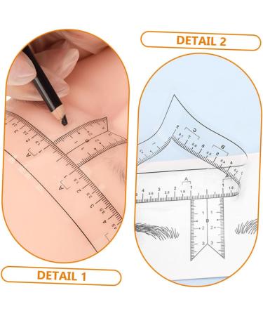 Hemoton 10pcs Tools Stickers Eyebrow Line for Measurement Makeup Eyebrow Mapper Positioning Ruler Disposable - Buy Online on GoSupps.com