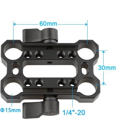 CAMVATE 15mm Rod Offset Raiser Clamp for Shoulder Rig Railblock System (Black Thumbscrew) - 1690 - Buy Online on GoSupps.com