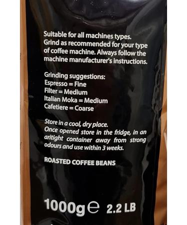 Coffee beans - 100% Arabica blend traditionally made in Italy (2kg 2xbags) single - Buy Online on GoSupps.com