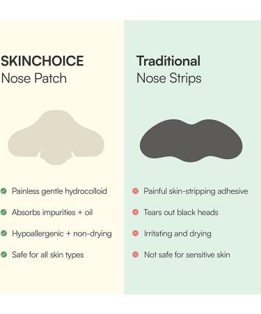 SKINCHOICE Pore Strips - Breakout Patch XL Hydrocolloid Nose Strips to Unclog and Shrink Pores Nose Patch Absorbs Oil Acne Pimple Spot Blackhead Remover Vegan (5 Count) 5 count (Pack of 1) - Buy Online on GoSupps.com