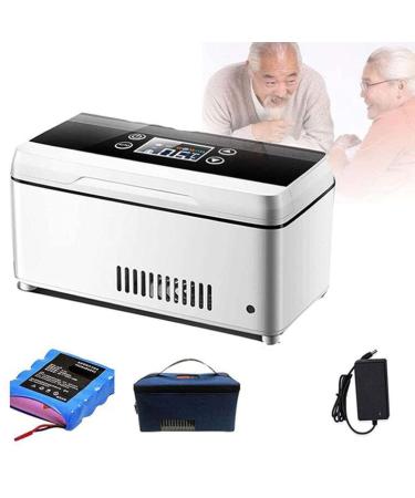 Medication Refrigerator Insulin Cooler Box Electric Cooler Portable Travel Box Thermostat 2-8 Degrees With Insulin Interferon Growth Hormone Vaccine Eye Drops For Summer Travel Work 1battery