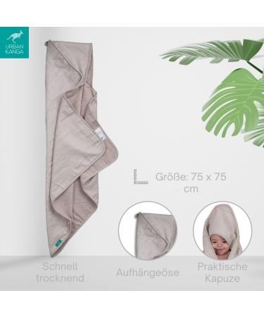 Urban Kanga Hooded Towel for Babies | Double-Sided Muslin Bath Towel | Oeko-Tex 100% Cotton | Moonstruck Design - International Shipping Available - Buy Online on GoSupps.com