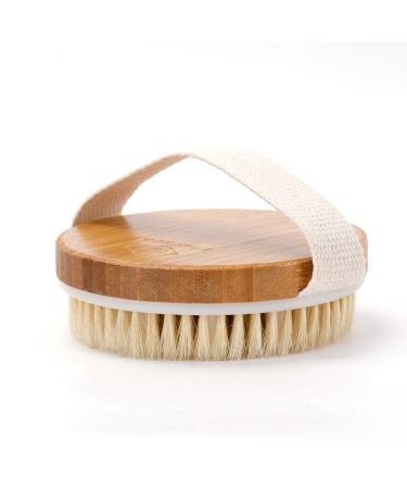 Zhurson Dry Brushing Body Brush - 100% Natural Bristle for Exfoliating and Improving Circulation - Buy Online on GoSupps.com