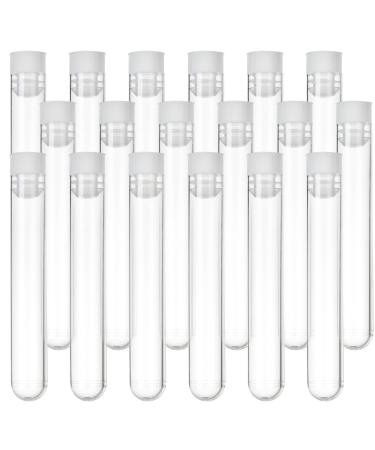 DIRBUY 250Pcs Test Tubes with Caps  16x100mm Plastic Test Tubes with Caps for Scientific Experiments  Bath Salts  Candy Storage  Party Favors  Halloween