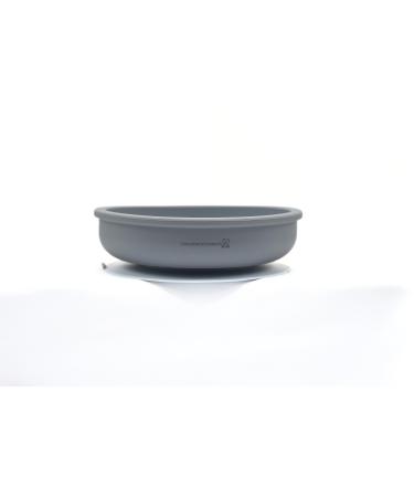 TeenyBearProducts Silicone Bowl with Suction Cup 100% Food Grade Silicone (Slate)