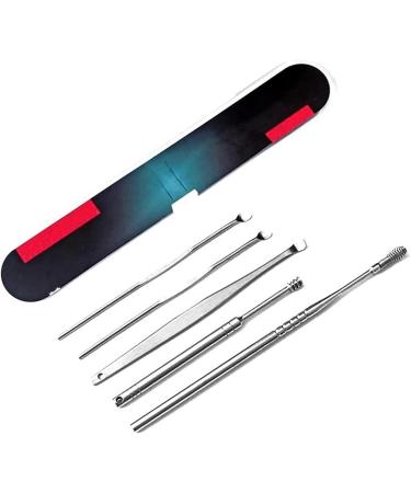 CAOMIAN 2sets Stainless Steel Portable Spiral Choose Ear Wax Health Stick Cure Cleaner Cleaning Kit Ear Care Removal Tools - Buy Online on GoSupps.com