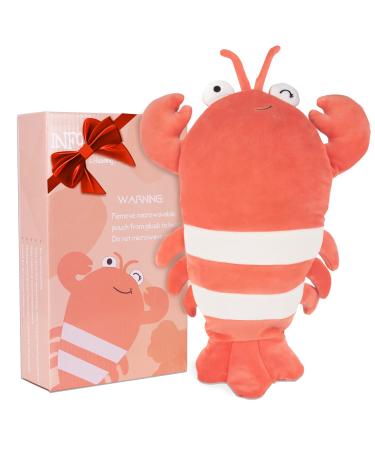 Infowush Heating Pads for Cramps  15 Weighted Stuffed Animals Lobster Plush  Menstruation Microwavable Heating Pads with Lavender Scented