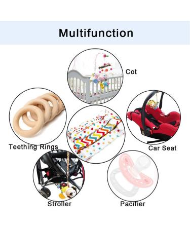 Strap Toy Holder - 8 Pack Adjustable Anti-Drop Clip Belt for Prams & Portable Use - Buy Online on GoSupps.com