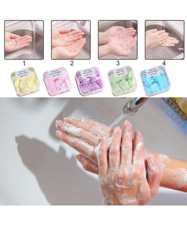 GXGM Disposable Soap Tablets - 5 Boxes Mini Portable Soap Sheets (70-80 Tablets/Box) for Travel & Hygiene - Buy Online on GoSupps.com
