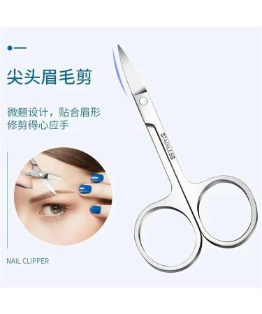 Nail Clippers Plastic Box 4-Piece Set Sharp Nail Clippers Ear Eyebrow Tweezers File Home with A Set of Convenient Enough to Keep (Color : Blue) - Buy Online on GoSupps.com