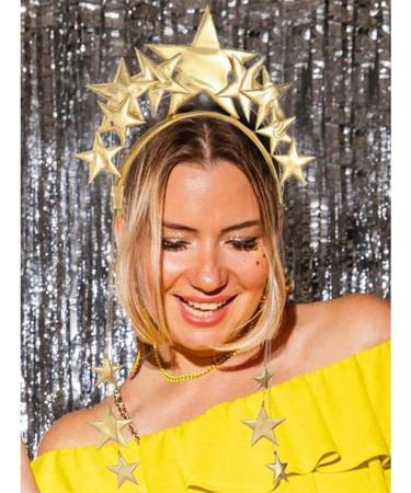 Zoestar Stars Headband Gold Halo Crown Headbands Star Goddess Headpiece Party Costume Hair Accessories for Women - Buy Online on GoSupps.com