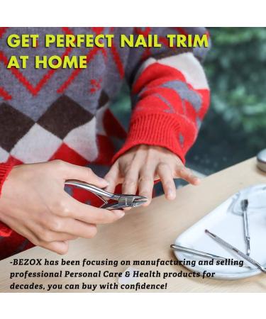 BEZOX Portable Nail Clipper - Surgical Stainless Steel Toenail Clippers for Thick Nails - Buy Online on GoSupps.com