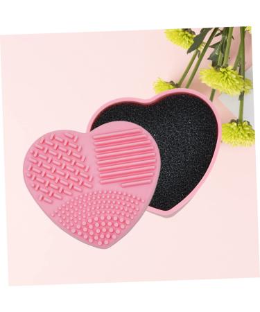Mikikit Silicone Makeup Applicator & Cleaning Box - Pink Heart Shaped Brush Cleaner for All Makeup Brushes - Ideal for Quick & Easy Cleaning - Buy Online on GoSupps.com