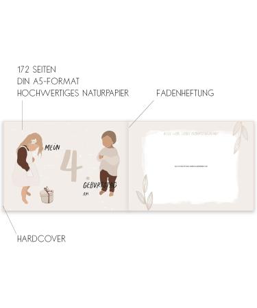 Sky.herz.papier Birthday Book | My Birthdays Memory Album for Girls | Perfect Gift for 1st to 12th Birthdays | Boho Kids - Buy Online on GoSupps.com