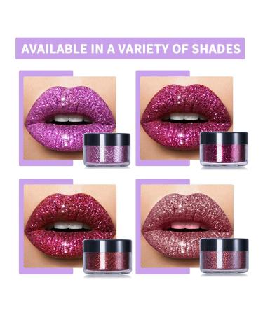 Prevessel Glitter Lip Kit - 4 Metallic Colors Long-Lasting Glossy Lipsticks & Glitter Powder - Ideal for Parties & Carnivals - Includes Lip Primer & Brush - Buy Online on GoSupps.com
