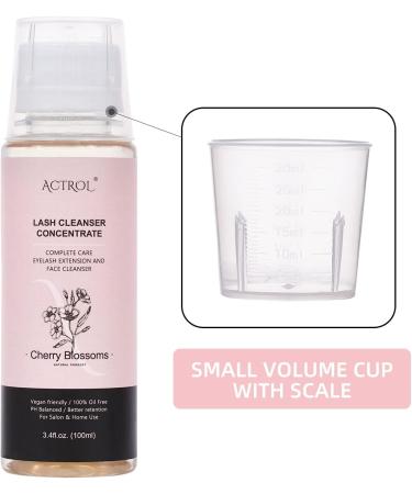 Eyelash Cleanser Concentrate 100ml Cherry Blossom Professional Lash Extensions Shampoo Natural Foaming Cleanser DIY Paraben & Sulfate Free Non-lrritating Wash for Extensions Lashes with Salon Home Care-Makes 60ml Bottles Eyelash Shampoo Cherry Blossom 100 - Buy Online on GoSupps.com