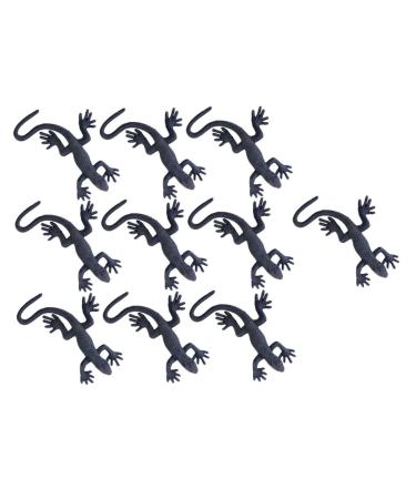 Whamvox 10st Halloween-Simulation Gecko toys Halloween toys Gift Gecko-Modell Halloween-Gecko Gecko toys string toys for the April Fools Mini Decorations Black 3.5x8cm