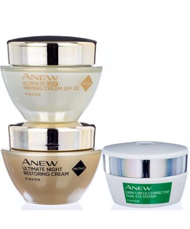 AVON ANEW Ultimate 3 Piece Travel Trial Set - Multi Performance Day & Night Cream | Shop Internationally - Buy Online on GoSupps.com