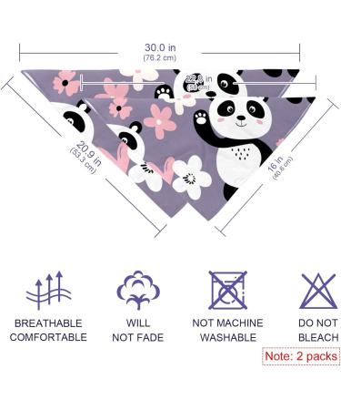 Shop Cute Panda Dog Hollow Cloth - Triangular Bibs for Small to Large Pets | Multi-Colored 2-Pack - Buy Online on GoSupps.com