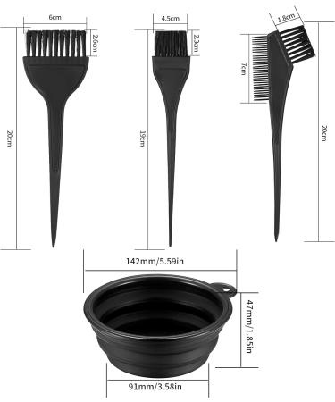 VARHHUXHA 4-Piece Hair Dye Brush Set - Professional Color Brush for DIY Hair Coloring | Salon Tool for Vibrant Hair Colors - Buy Online on GoSupps.com