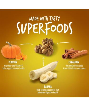 Fruitables Pumpkin Baked Dog Treats | Low Calorie & Wheat-Free | 7oz Pack | Healthy Pumpkin & Banana Recipe - Buy Online on GoSupps.com