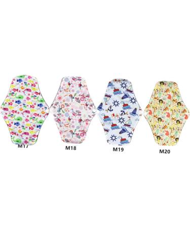 KALLORY 5pcs Reusable Cloth Menstrual Pads - Mama Cloth Liners for Women - Breathable and Portable Napkin Warp Pad - Random Color Pack - 1 Count - Buy Online on GoSupps.com