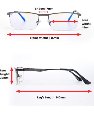 Lanlang Blue Light Filter Glasses for Men & Women - Anti-Eyestrain Metal Round Frame - 0 Diopters LL-011-C1 - Buy Online on GoSupps.com