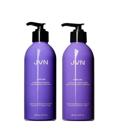 JVN Nurture Hydrating Shampoo & Conditioner Nurture Shampoo & Conditioner for All Hair Types Detangles & Softens Hair Made with Clean Hemisqualane (10 Fl Oz)