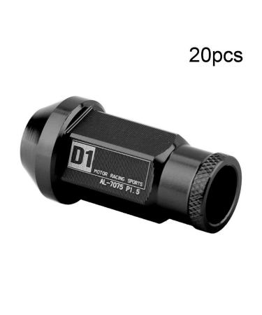 Buy M12X1.5 Black Aluminum Wheel Nuts - Racing Tire Screws for Cars | International Shipping - Buy Online on GoSupps.com