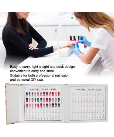 Professional 120 Colors Nail Art Display Color Card Nail Polish Gel Colors Display Book False Nail Sample Display Board Manicure Salon Accessory (01) - Buy Online on GoSupps.com