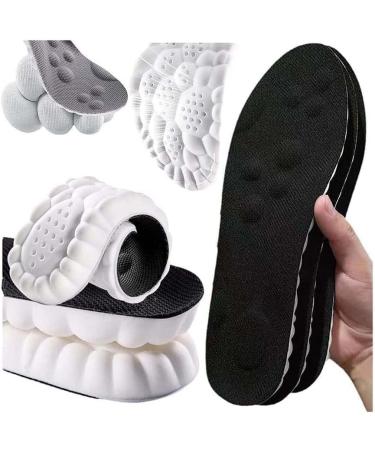 4D Insoles-4D Cloud Technology Insole Metatarsal Orthotic Insoles Arch Supports Inserts High-Elastic Shock-Absorbing Insoles Plantar Fasciitis Ball of Foot Pain Relief (37-38 black) 37-38 Black