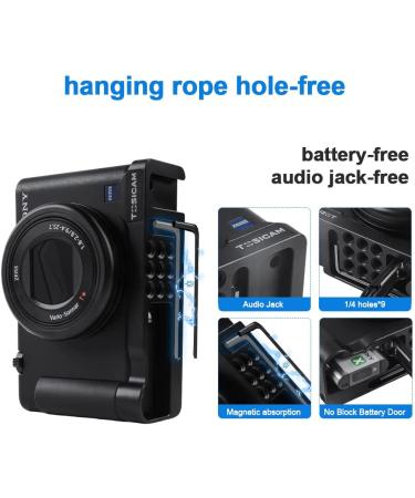TOSICAM ZV1 Camera Base Mount Bracket - Compact Cold Shoe Mount for Sony ZV1, Vertical Video Support for YouTube Vlogs - Buy Online on GoSupps.com
