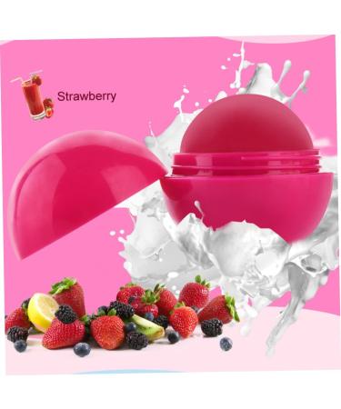 Lip Scrub Natural Moisturizing Lip Balm Smooth Ball Healing Lip Balms Fruit Flavoured Lips Care Fully Hydration Lipstick (Strawberry) - Buy Online on GoSupps.com