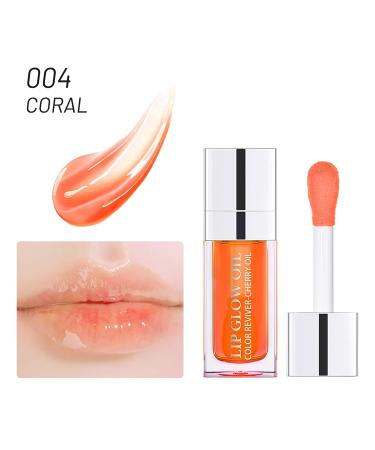 YUOLITA Hydrating Lip Glow Oil - Coral Tinted Lip Balm for Long-Lasting Moisture and Plumping Effects - Buy Online on GoSupps.com
